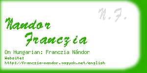 nandor franczia business card