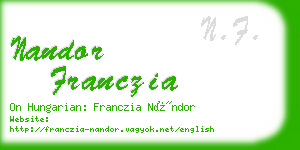 nandor franczia business card